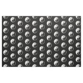 Tissu Copie blanche monochrome de symbole de Yin Yang (Fat Quarter)