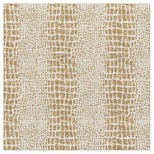 Tissu Copie d'alligator de parties scintillantes d'or