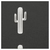 Tissu Copie de cactus en noir et blanc (Fermer)