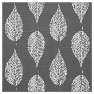 Tissu Copie de craie de feuille de hêtre, gris/gris et