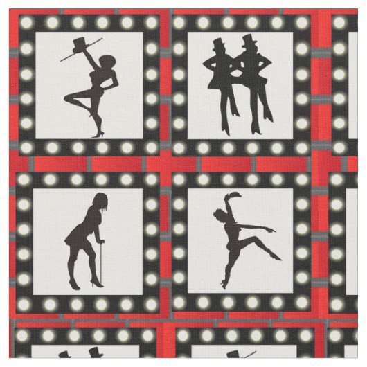 Tissu Copie de danseurs d'exposition de cabaret de danse (Fermer)