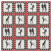 Tissu Copie de danseurs d'exposition de cabaret de danse (Échantillon)