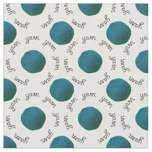 Tissu Copie de fil/motif turquoise de boules de fil