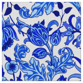 Tissu Copie de jacinthe de William Morris, bleu de (Fermer)