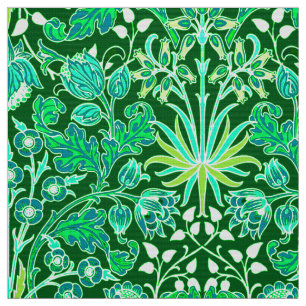 Tissu Copie de jacinthe de William Morris, vert vert