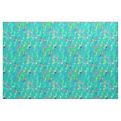 Tissu Copie de notes musicales - turquoise, multi (Fat Quarter)