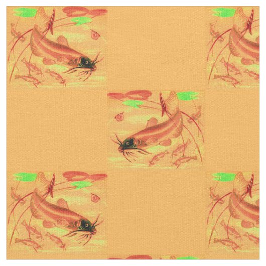Tissu copie de poisson-chat (Fermer)