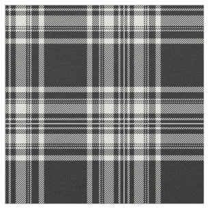 Tissu Copie noire et blanche royale de tartan de Stewart