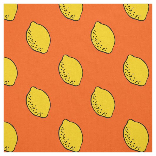Tissu : Copie orange et jaune de citron (Échantillon)