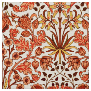 Tissu Copie, orange et rouille de jacinthe de William
