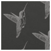 Tissu Copie planante de noir de colibris (Fermer)