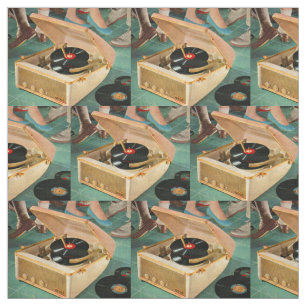 Tissu copie portative de nouveauté de tourne-disque des