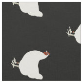 Tissu Coq blanc sur Arrière - plan noir (Fermer)