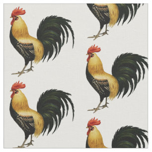 Tissu Coq Vintage coloré