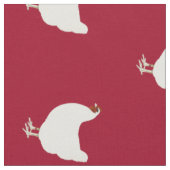 Tissu Coqs blancs sur l'Arrière - plan rouge (Fermer)