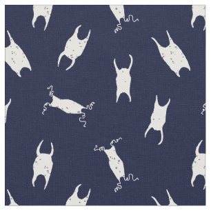 Tissu Coque d'oeufs de requin bleu blanc Motif