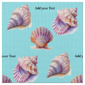 Tissu Coques d'aquarelle à thème océanique (Fermer)