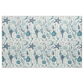 Tissu Coques de mer sur le blanc (Yard)