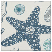 Tissu Coques de mer sur le blanc (Fermer)