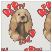 Tissu Coquillage d'amour des chiots (Fermer)