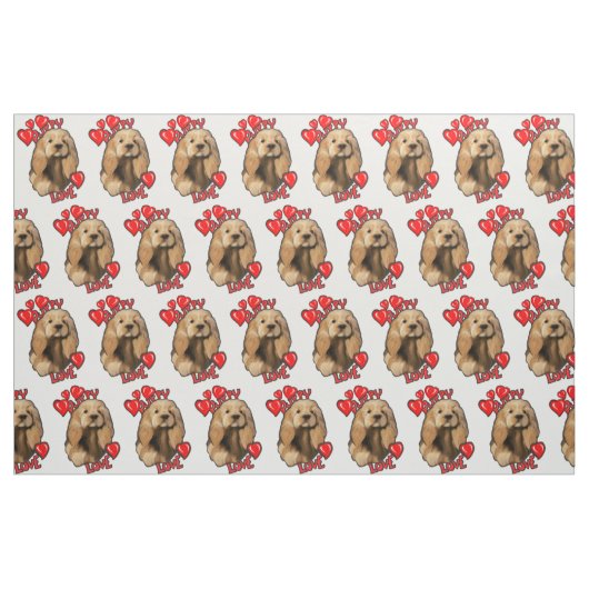Tissu Coquillage d'amour des chiots (Fat Quarter)