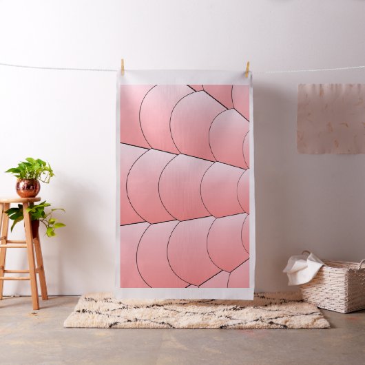 Tissu Coquille Art déco rose (In Situ)