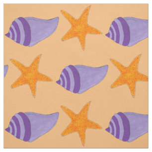 Tissu Coquille de coquillage de coquillage de plage oran