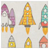 Tissu coquille d'oeuf de fusées rétro (Fermer)