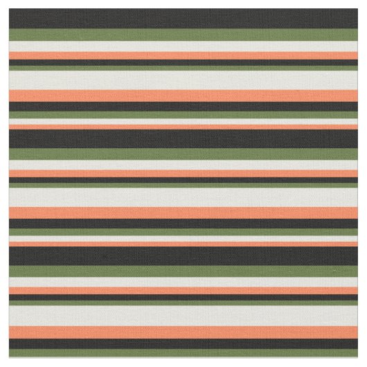 Tissu Corail, Beige, Olive foncé Vert & Noir Couleur (Fermer)