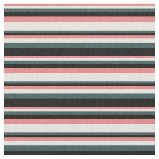 Tissu Corail clair, Beige, Ardoise foncée Gris & Noir (Fermer)
