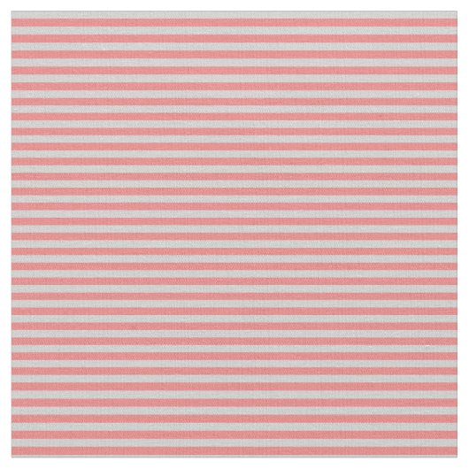 Tissu Corail clair et gris clair Motif des rayures (Fermer)
