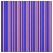 Tissu Corail clair et lignes bleues (Échantillon)