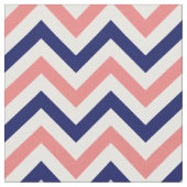 Tissu Corail clair, Marine, Blanc LG Chevron ZigZag Sz6 (Fermer)