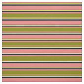 Tissu Corail clair, vert, beige et noir (Échantillon)