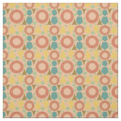 Tissu Corail du milieu du siècle géométrique (Échantillon)