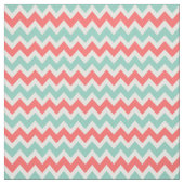 Tissu Corail et Aqua Modern Chevron (Échantillon)