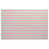 Tissu Corail et Aqua Modern Chevron (Fat Quarter)