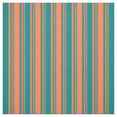 Tissu Corail et Motif Turquoise (Échantillon)