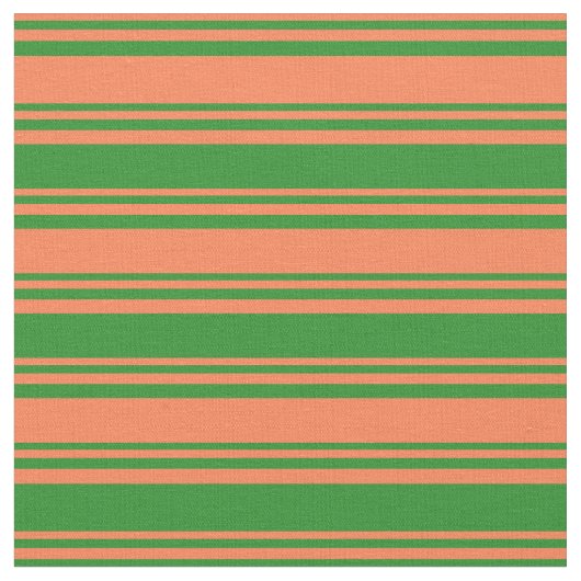 Tissu Corail et Motif vert de forêt (Fermer)