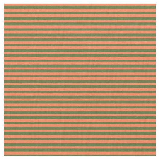Tissu Corail et Motif vert foncé d'olive (Fermer)