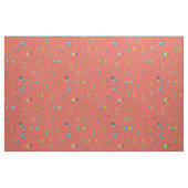 Tissu Corail foncé texturé milieu du siècle moderne (Fat Quarter)