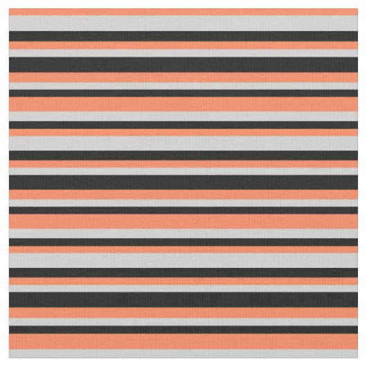 Tissu Corail, gris clair et Motif noir (Fermer)