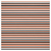 Tissu Corail, gris clair et Motif noir (Échantillon)