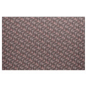 Tissu Corail, gris, motif brun zigzag. (Yard)