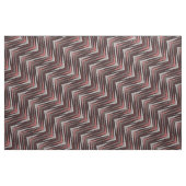 Tissu Corail, gris, motif brun zigzag. (Fat Quarter)