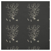 Tissu Corail noir et tan (Échantillon)