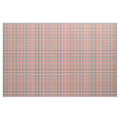 Tissu Corail orange et plaid Girly bleu (Yard)