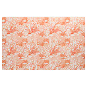 Tissu Corail rouge monochromatique