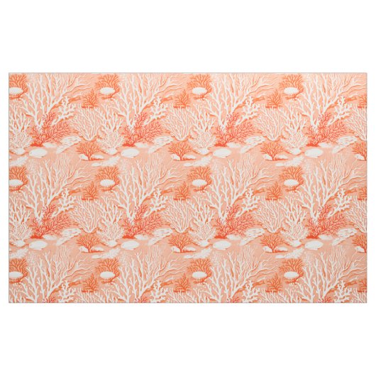 Tissu Corail rouge monochromatique (Fat Quarter)