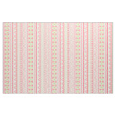 Tissu Corail Rouge rose Lime Vert Aztec Zigzag Motif (Yard)